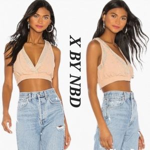 NBD embellished nude top